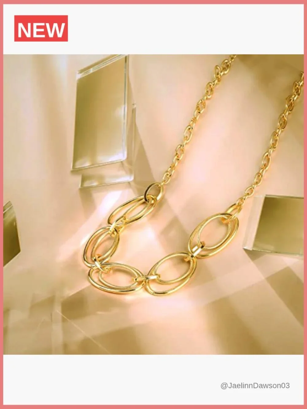 Chunky Cable Link Pendant Necklace - 18.5
